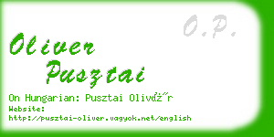oliver pusztai business card
